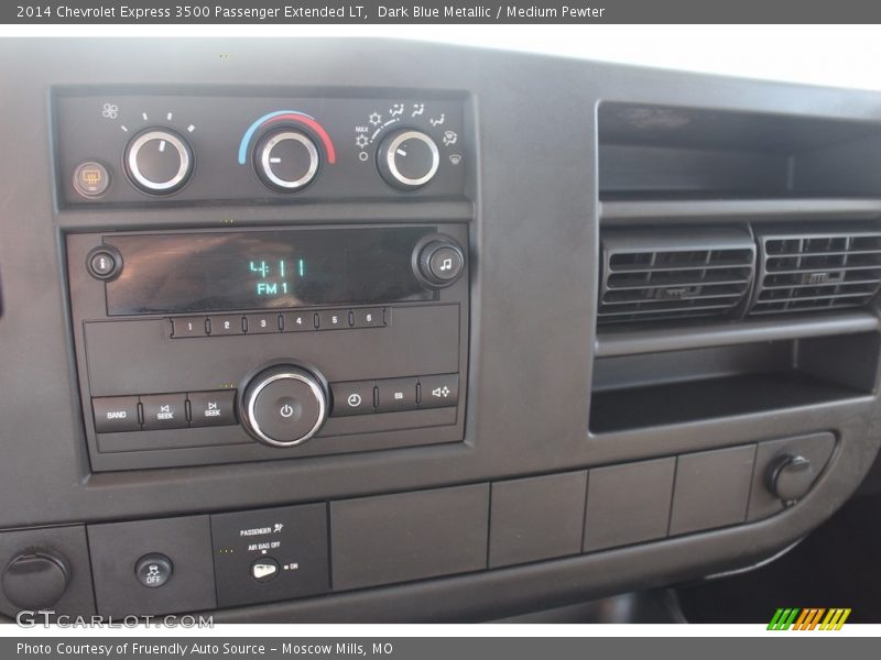 Dark Blue Metallic / Medium Pewter 2014 Chevrolet Express 3500 Passenger Extended LT