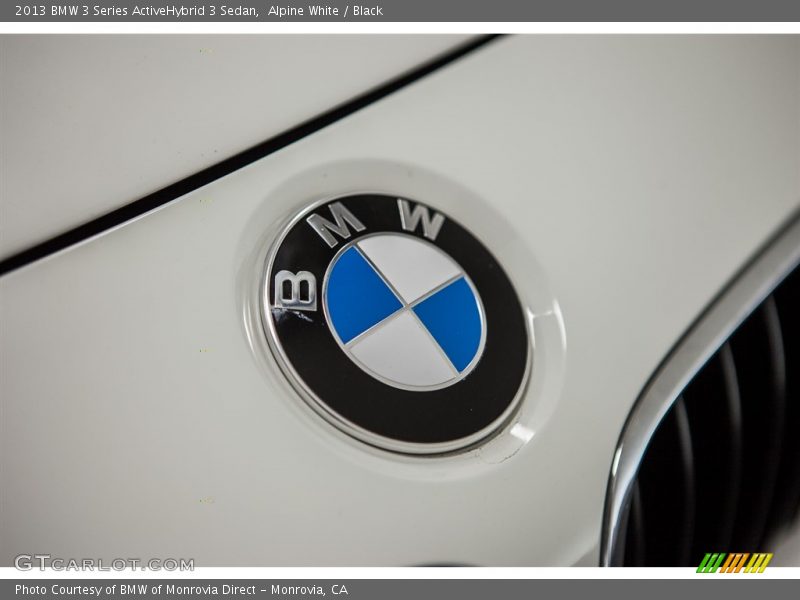 Alpine White / Black 2013 BMW 3 Series ActiveHybrid 3 Sedan