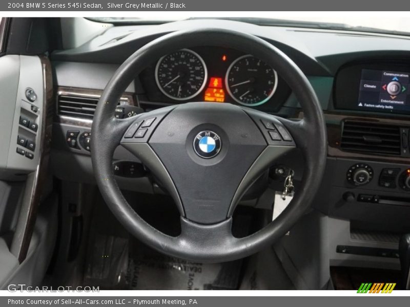 Silver Grey Metallic / Black 2004 BMW 5 Series 545i Sedan