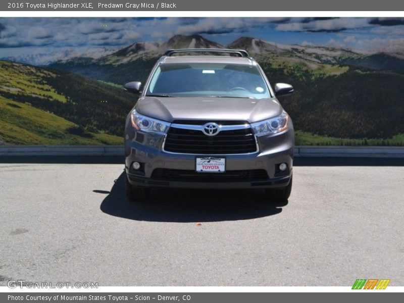 Predawn Gray Mica / Black 2016 Toyota Highlander XLE