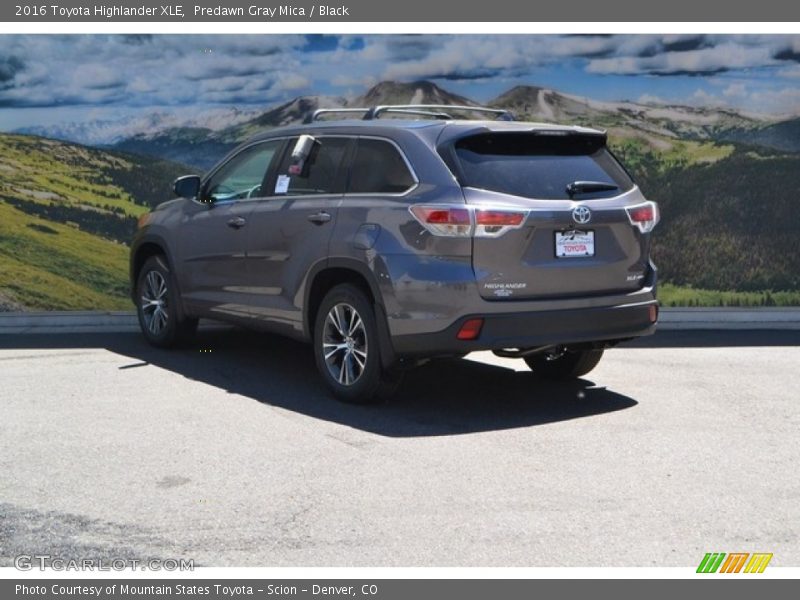 Predawn Gray Mica / Black 2016 Toyota Highlander XLE