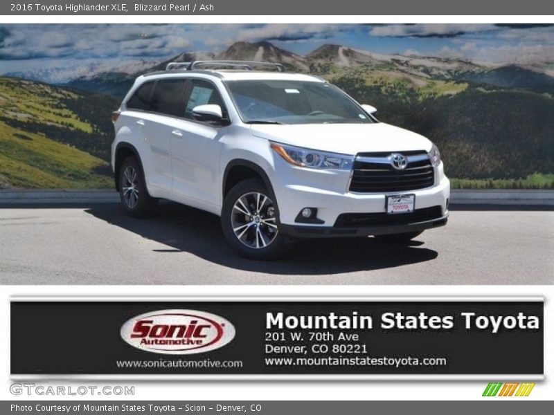 Blizzard Pearl / Ash 2016 Toyota Highlander XLE