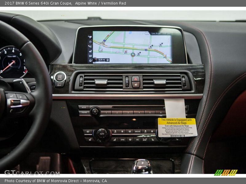 Alpine White / Vermilion Red 2017 BMW 6 Series 640i Gran Coupe