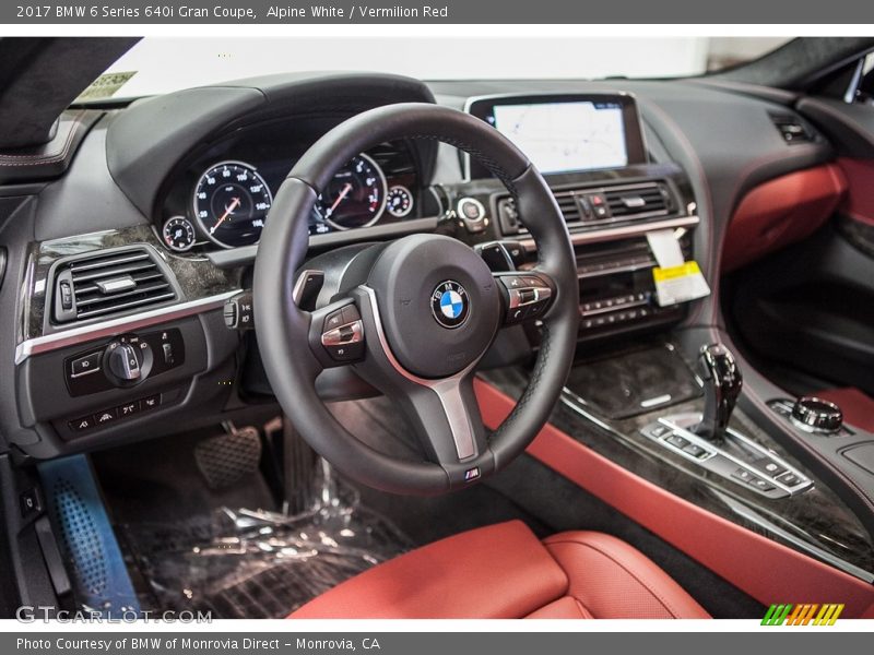 Alpine White / Vermilion Red 2017 BMW 6 Series 640i Gran Coupe