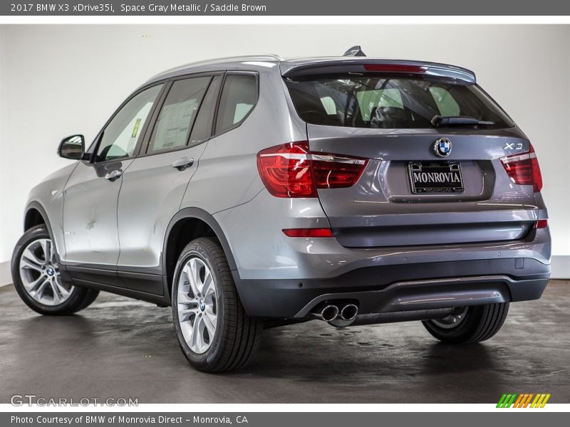 Space Gray Metallic / Saddle Brown 2017 BMW X3 xDrive35i