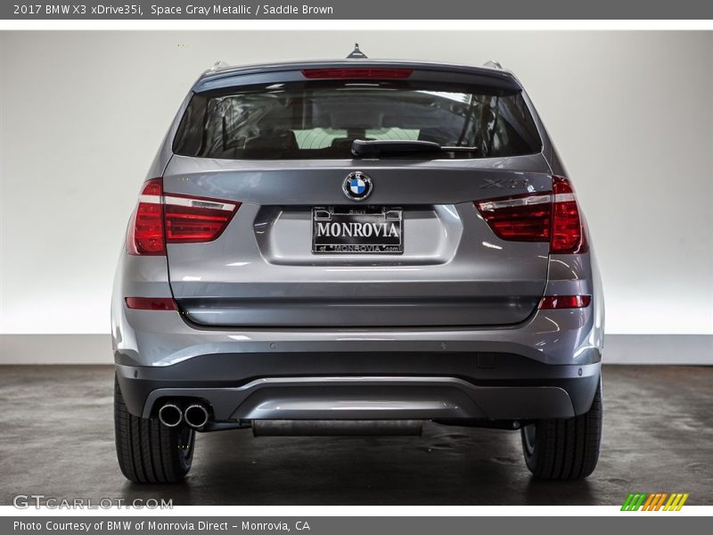 Space Gray Metallic / Saddle Brown 2017 BMW X3 xDrive35i