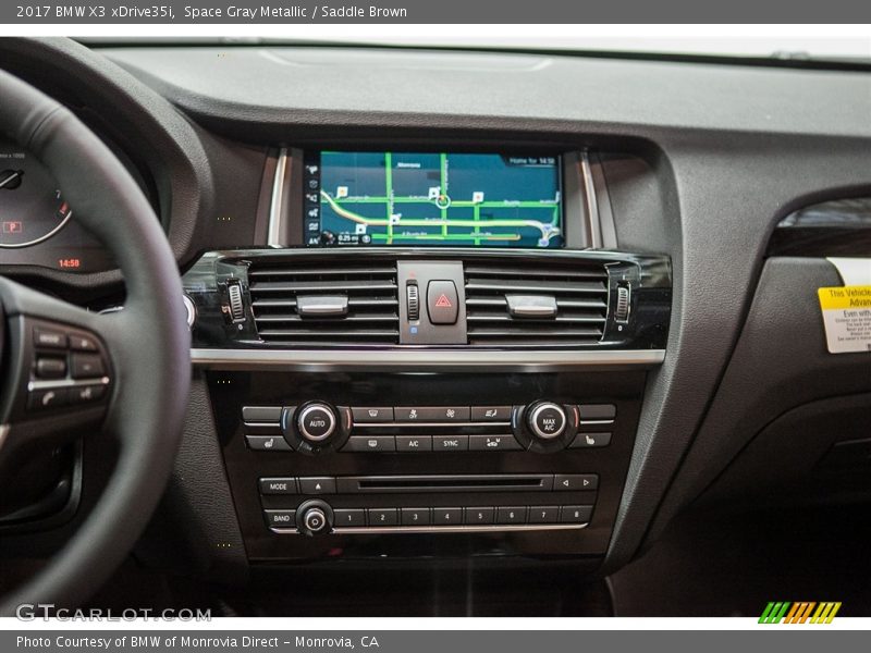 Space Gray Metallic / Saddle Brown 2017 BMW X3 xDrive35i