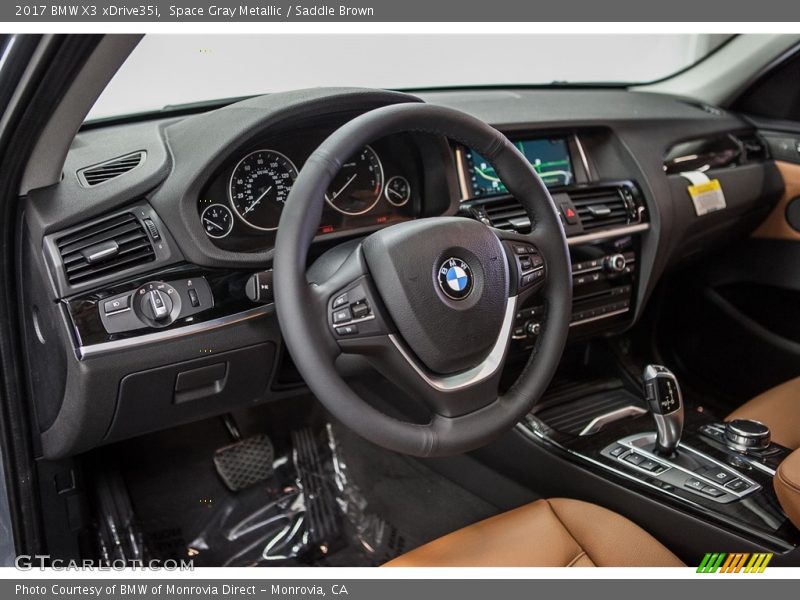 Space Gray Metallic / Saddle Brown 2017 BMW X3 xDrive35i