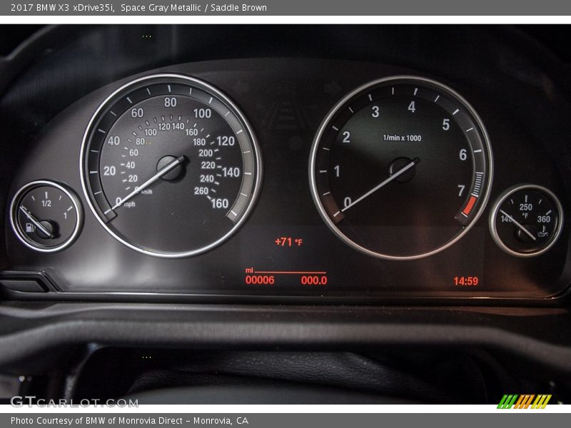 Space Gray Metallic / Saddle Brown 2017 BMW X3 xDrive35i