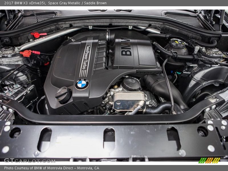 Space Gray Metallic / Saddle Brown 2017 BMW X3 xDrive35i