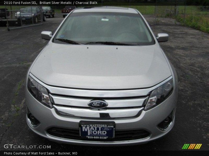 Brilliant Silver Metallic / Charcoal Black 2010 Ford Fusion SEL