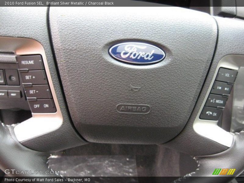 Brilliant Silver Metallic / Charcoal Black 2010 Ford Fusion SEL