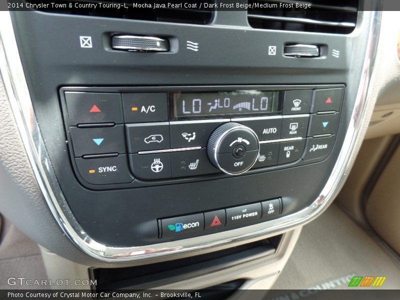 Mocha Java Pearl Coat / Dark Frost Beige/Medium Frost Beige 2014 Chrysler Town & Country Touring-L