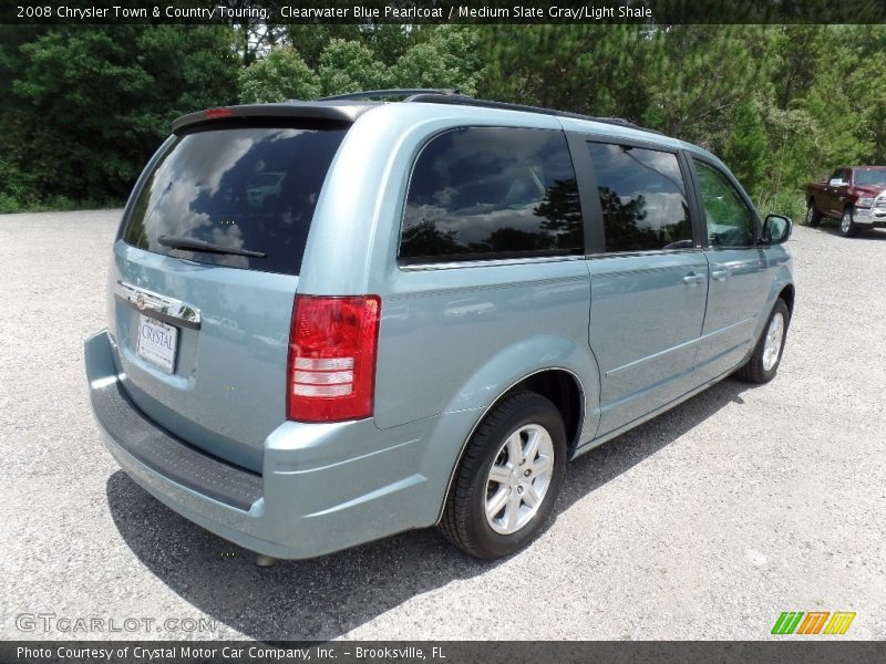 Clearwater Blue Pearlcoat / Medium Slate Gray/Light Shale 2008 Chrysler Town & Country Touring