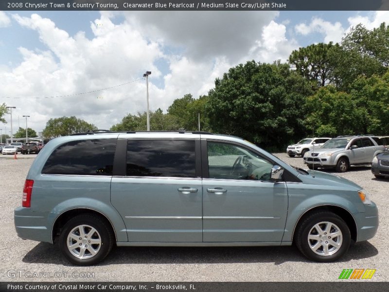 Clearwater Blue Pearlcoat / Medium Slate Gray/Light Shale 2008 Chrysler Town & Country Touring