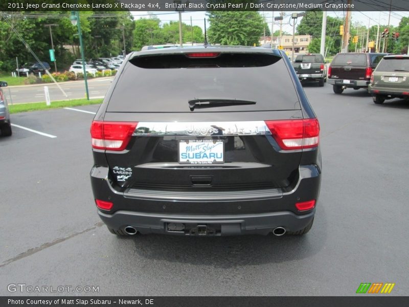 Brilliant Black Crystal Pearl / Dark Graystone/Medium Graystone 2011 Jeep Grand Cherokee Laredo X Package 4x4