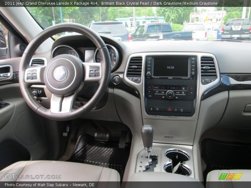 Brilliant Black Crystal Pearl / Dark Graystone/Medium Graystone 2011 Jeep Grand Cherokee Laredo X Package 4x4