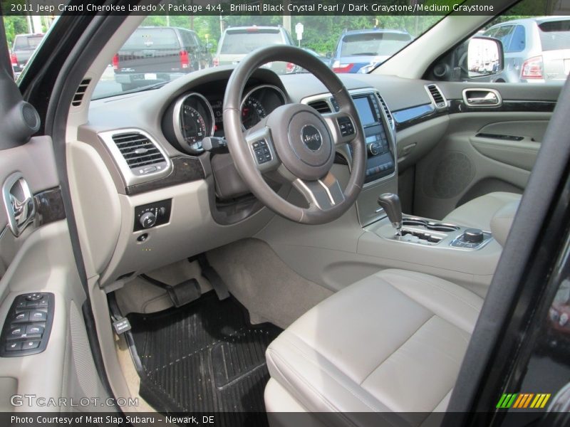 Brilliant Black Crystal Pearl / Dark Graystone/Medium Graystone 2011 Jeep Grand Cherokee Laredo X Package 4x4