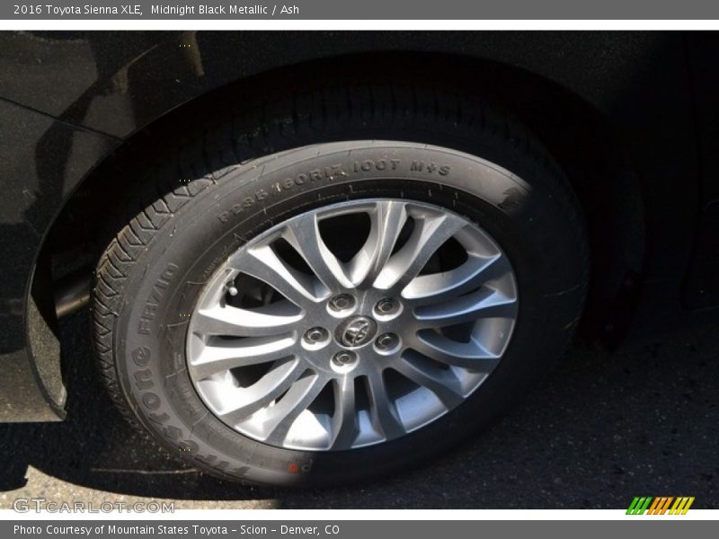 Midnight Black Metallic / Ash 2016 Toyota Sienna XLE