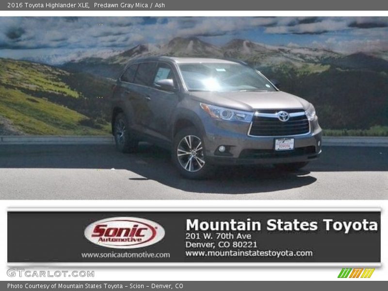 Predawn Gray Mica / Ash 2016 Toyota Highlander XLE