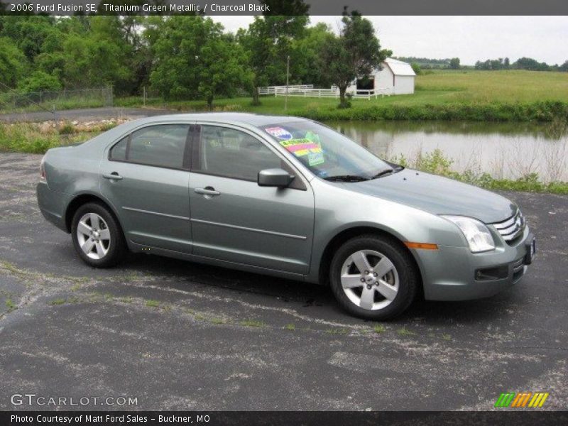 Titanium Green Metallic / Charcoal Black 2006 Ford Fusion SE