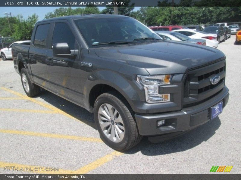Lithium Gray / Medium Earth Gray 2016 Ford F150 XLT SuperCrew