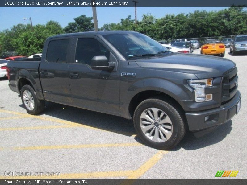 Lithium Gray / Medium Earth Gray 2016 Ford F150 XLT SuperCrew