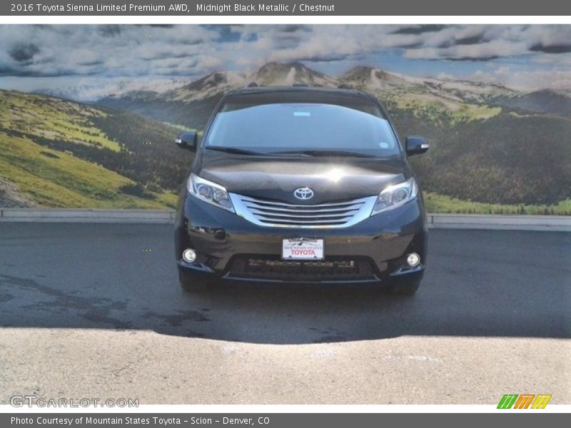 Midnight Black Metallic / Chestnut 2016 Toyota Sienna Limited Premium AWD