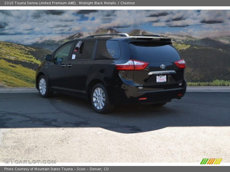 Midnight Black Metallic / Chestnut 2016 Toyota Sienna Limited Premium AWD