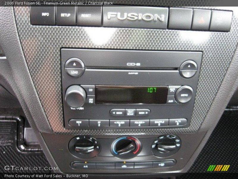 Titanium Green Metallic / Charcoal Black 2006 Ford Fusion SE