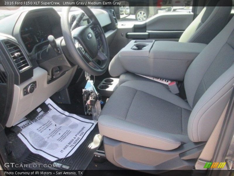 Lithium Gray / Medium Earth Gray 2016 Ford F150 XLT SuperCrew