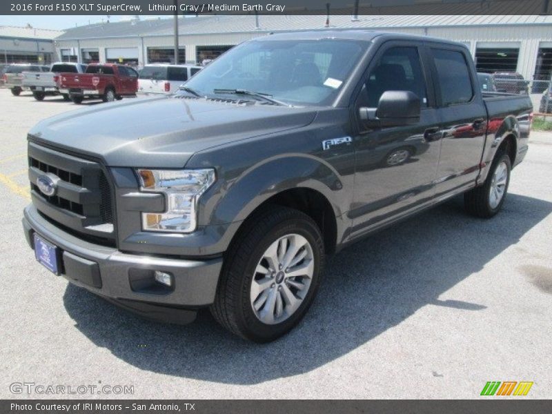 Lithium Gray / Medium Earth Gray 2016 Ford F150 XLT SuperCrew