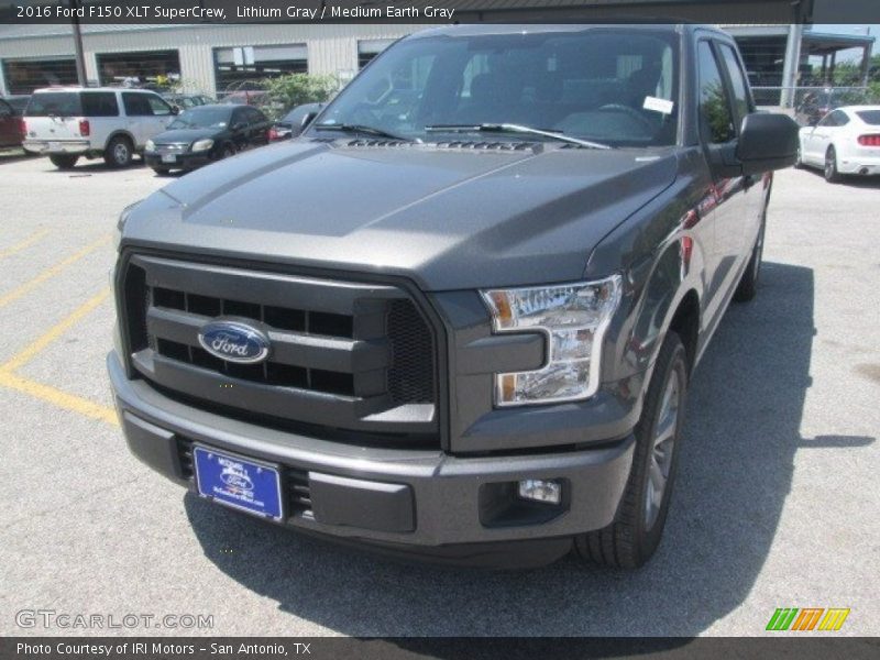 Lithium Gray / Medium Earth Gray 2016 Ford F150 XLT SuperCrew