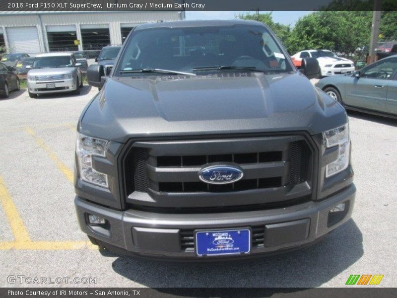 Lithium Gray / Medium Earth Gray 2016 Ford F150 XLT SuperCrew