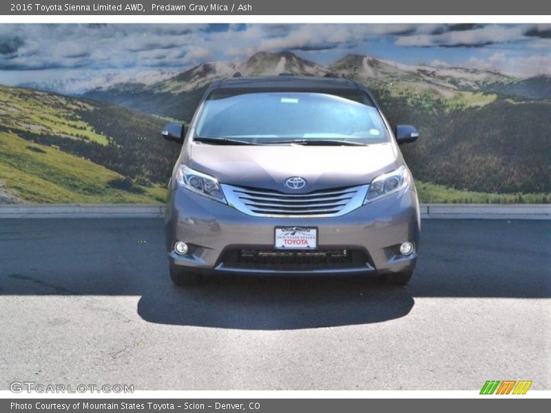 Predawn Gray Mica / Ash 2016 Toyota Sienna Limited AWD