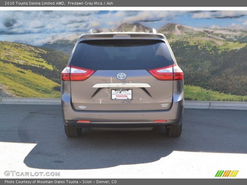 Predawn Gray Mica / Ash 2016 Toyota Sienna Limited AWD