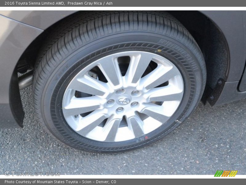 Predawn Gray Mica / Ash 2016 Toyota Sienna Limited AWD