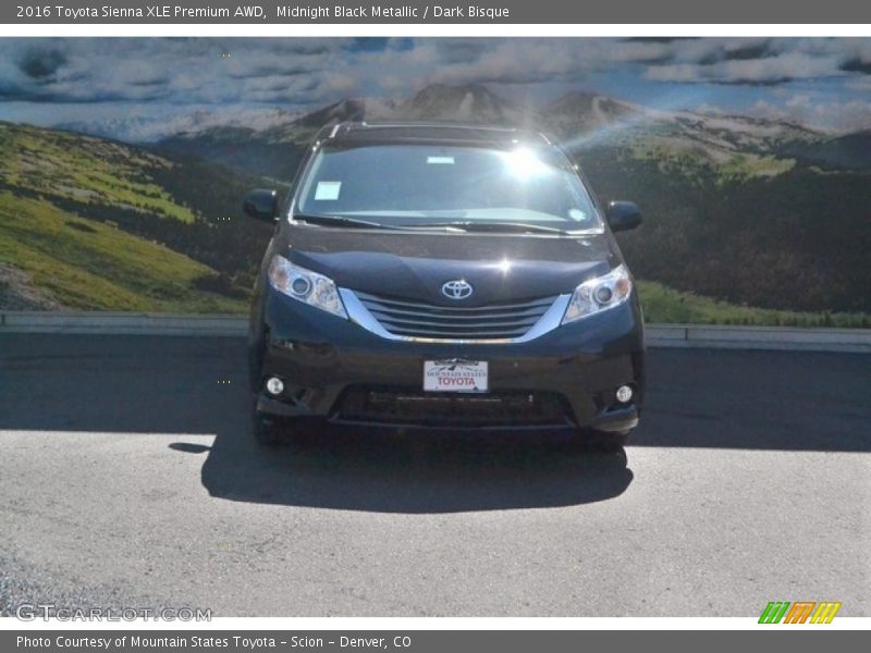 Midnight Black Metallic / Dark Bisque 2016 Toyota Sienna XLE Premium AWD
