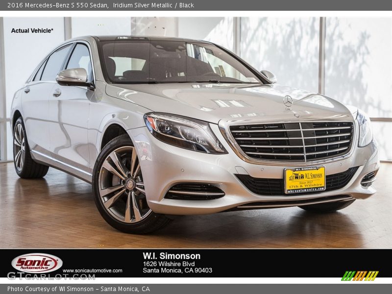 Iridium Silver Metallic / Black 2016 Mercedes-Benz S 550 Sedan