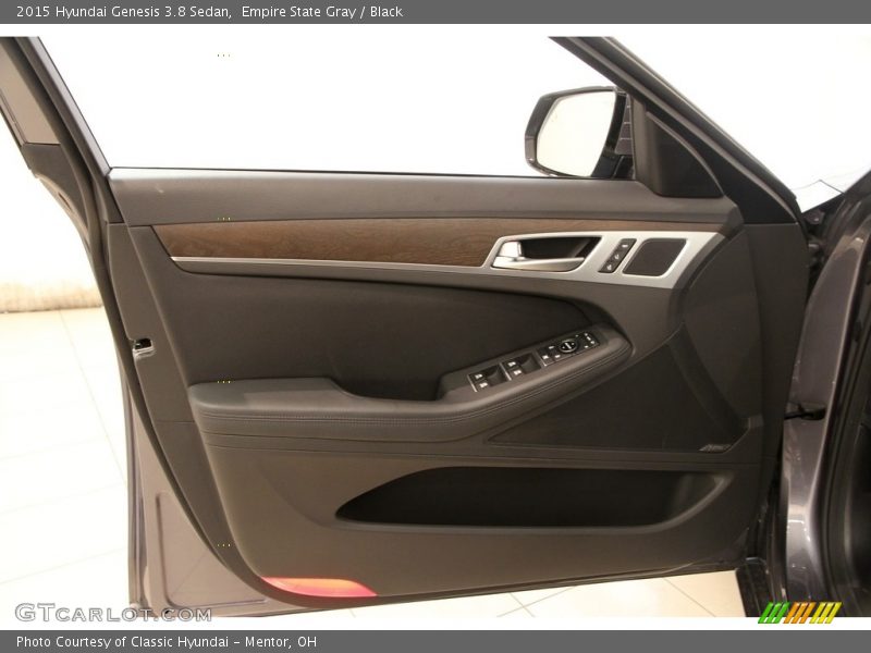Empire State Gray / Black 2015 Hyundai Genesis 3.8 Sedan