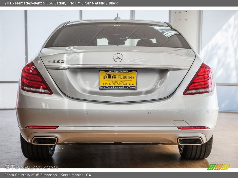 Iridium Silver Metallic / Black 2016 Mercedes-Benz S 550 Sedan