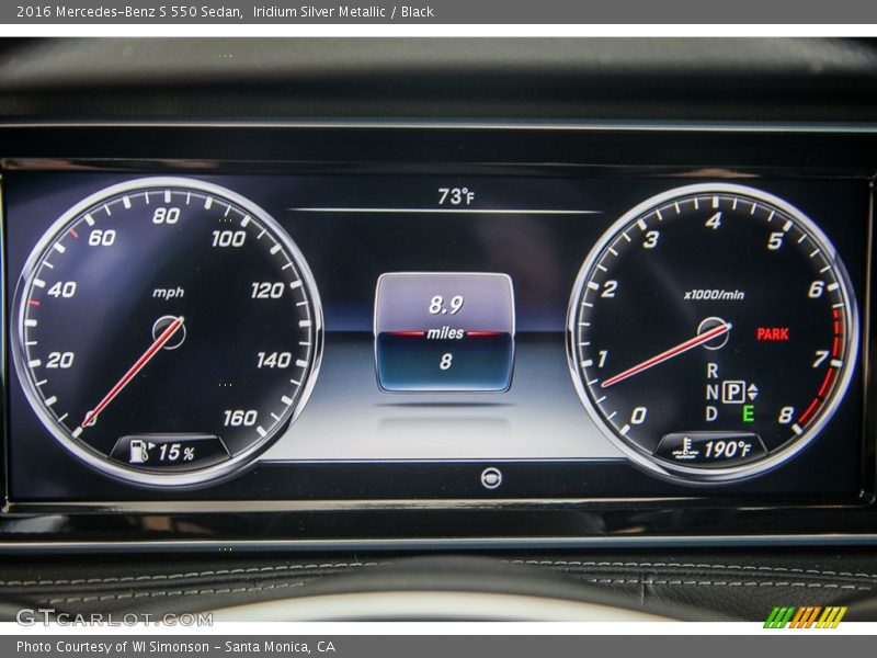 Iridium Silver Metallic / Black 2016 Mercedes-Benz S 550 Sedan