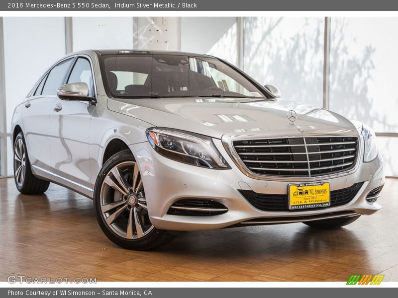 Iridium Silver Metallic / Black 2016 Mercedes-Benz S 550 Sedan