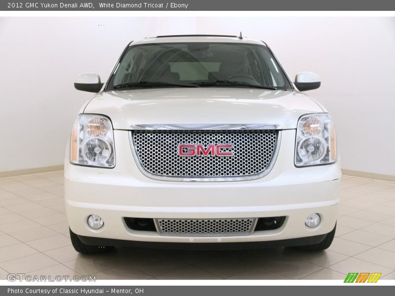 White Diamond Tricoat / Ebony 2012 GMC Yukon Denali AWD
