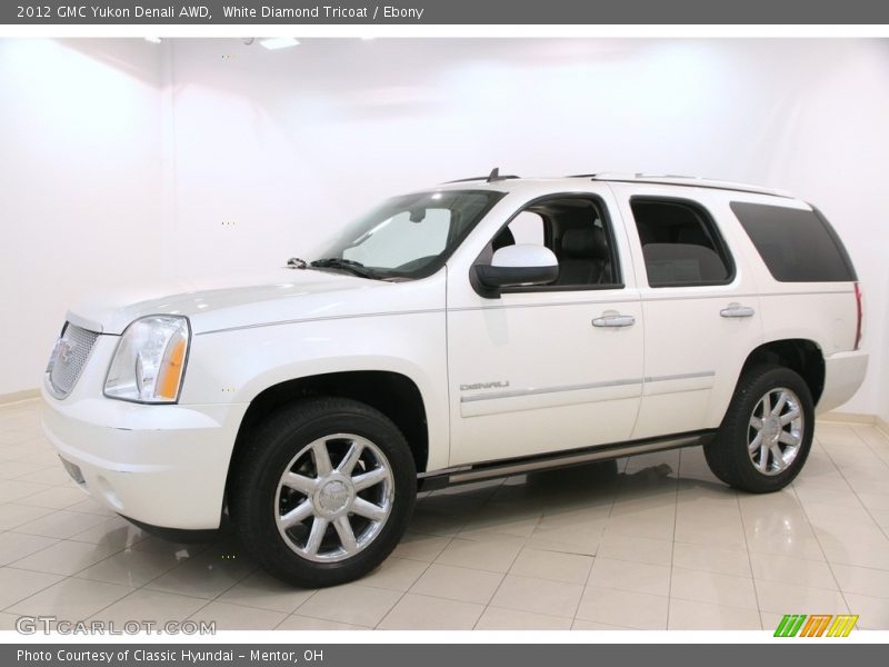 White Diamond Tricoat / Ebony 2012 GMC Yukon Denali AWD