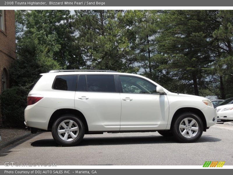 Blizzard White Pearl / Sand Beige 2008 Toyota Highlander