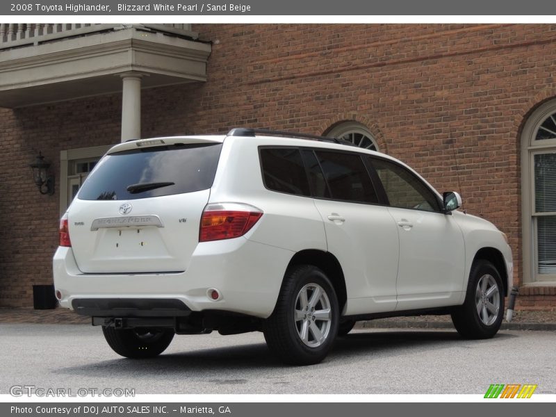 Blizzard White Pearl / Sand Beige 2008 Toyota Highlander