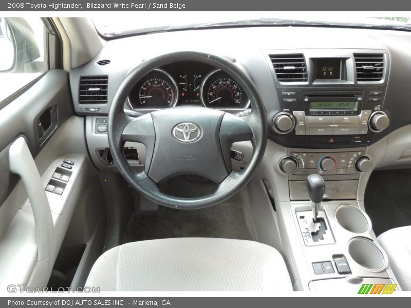Blizzard White Pearl / Sand Beige 2008 Toyota Highlander