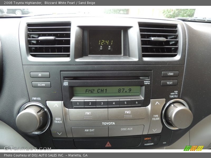 Blizzard White Pearl / Sand Beige 2008 Toyota Highlander