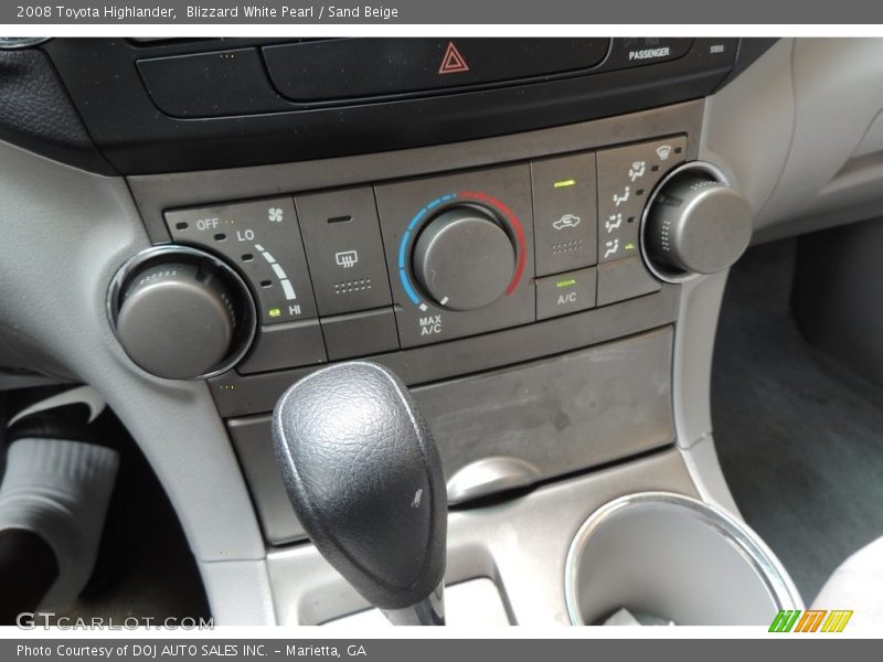 Blizzard White Pearl / Sand Beige 2008 Toyota Highlander